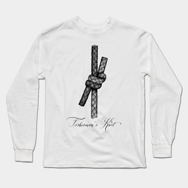 Fisherman's Knot Long Sleeve T-Shirt by illucalliart